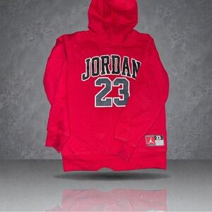 Jordan Red Hoodie with 23 Emblem boys size Large